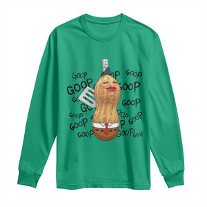Funny Burnt Peanut Long Sleeve Shirt Goop Bungulato Homage TS14 Irish Green Print Your Wear