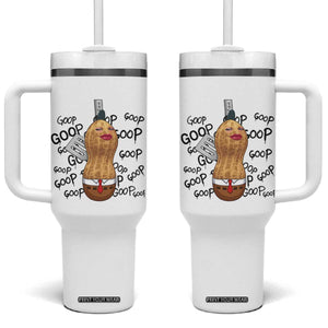 Funny Burnt Peanut Tumbler With Handle Goop Bungulato Homage TS14 One Size: 40 oz White Print Your Wear