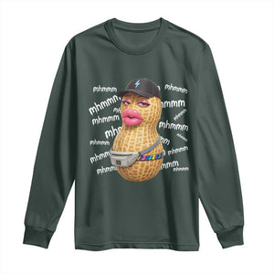 Funny Burnt Peanut Goop Long Sleeve Shirt Mhmmm Goop Bungulato TS14 Dark Forest Green Print Your Wear