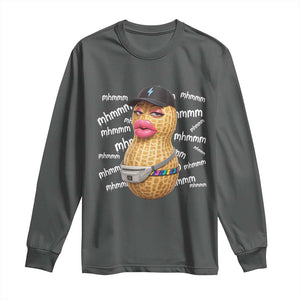 Funny Burnt Peanut Goop Long Sleeve Shirt Mhmmm Goop Bungulato TS14 Dark Heather Print Your Wear