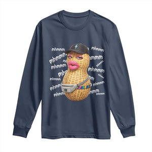 Funny Burnt Peanut Goop Long Sleeve Shirt Mhmmm Goop Bungulato TS14 Navy Print Your Wear