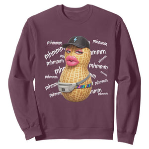 Funny Burnt Peanut Goop Sweatshirt Mhmmm Goop Bungulato TS14 Maroon Print Your Wear