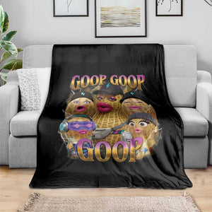 Funny Burnt Peanut Goop Throw Blanket Bungulato 90s Bootleg Meme Trendy TS14 Print Your Wear