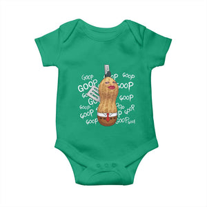 Funny Burnt Peanut Bungulator Baby Onesie Mhmmm Goop Goop TS14 Irish Green Print Your Wear