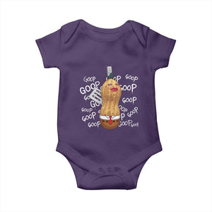 Funny Burnt Peanut Bungulator Baby Onesie Mhmmm Goop Goop TS14 Purple Print Your Wear