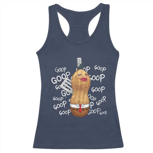 Funny Burnt Peanut Bungulator Racerback Tank Top Mhmmm Goop Goop TS14 Navy Print Your Wear