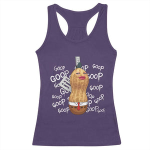 Funny Burnt Peanut Bungulator Racerback Tank Top Mhmmm Goop Goop TS14 Purple Print Your Wear
