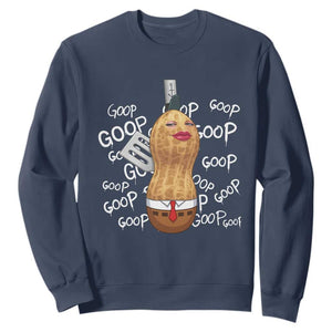 Funny Burnt Peanut Bungulator Sweatshirt Mhmmm Goop Goop TS14 Navy Print Your Wear