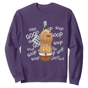 Funny Burnt Peanut Bungulator Sweatshirt Mhmmm Goop Goop TS14 Purple Print Your Wear
