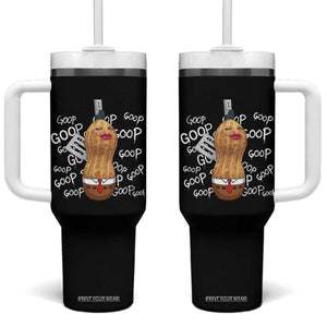Funny Burnt Peanut Bungulator Tumbler With Handle Mhmmm Goop Goop TS14 One Size: 40 oz Black Print Your Wear