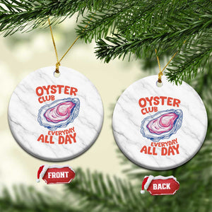 Oyster Club Ceramic Ornament Retro Summer Beach Vacation Gift TS14 1pc White Marble Print Your Wear
