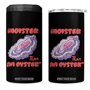 Moister Than An Oyster 4 in 1 Can Cooler Tumbler Funny Inappropriate Adult Humor TS14 One Size: 16 oz Black Print Your Wear