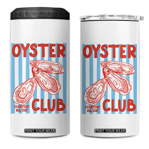 Oyster Club 4 in 1 Can Cooler Tumbler Coastal Girls Trip Beach Vacation Gift TS14 One Size: 16 oz White Print Your Wear