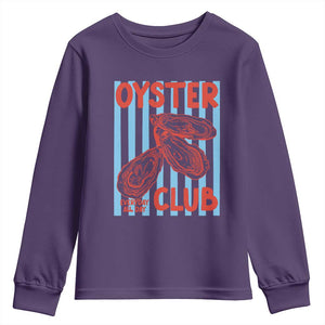 Oyster Club Youth Sweatshirt Coastal Girls Trip Beach Vacation Gift TS14 Purple Print Your Wear