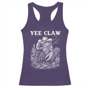 Yee Claw Lobster Racerback Tank Top Funny Crawfish Western Meme TS14 Purple Print Your Wear