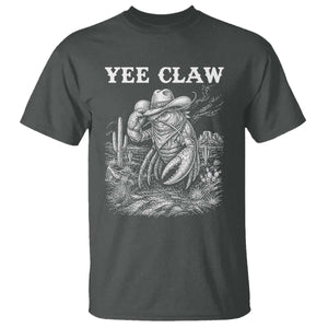 Yee Claw Lobster T Shirt Funny Crawfish Western Meme TS14 Dark Heather Print Your Wear