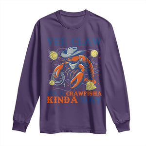 Yee Claw Lobster Long Sleeve Shirt It's a Crawfish Kinda Day Summer Beach Vaction Gift TS14 Purple Print Your Wear