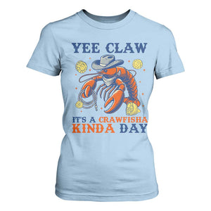 Yee Claw Lobster T Shirt For Women It's a Crawfish Kinda Day Summer Beach Vaction Gift TS14 Light Blue Print Your Wear
