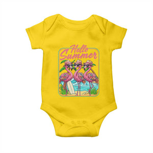Summer Flamingo Pink Baby Onesie Tropical Palm Tree Beach Vacation TS14 Daisy Print Your Wear