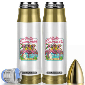 Summer Flamingo Pink Bullet Tumbler Tropical Palm Tree Beach Vacation TS14 White Print Your Wear