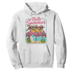 Summer Flamingo Pink Hoodie Tropical Palm Tree Beach Vacation TS14 White Print Your Wear