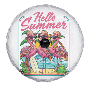 Summer Flamingo Pink Spare Tire Cover Tropical Palm Tree Beach Vacation TS14 Print Your Wear