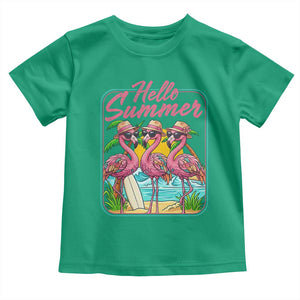 Summer Flamingo Pink Toddler T Shirt Tropical Palm Tree Beach Vacation TS14 Irish Green Print Your Wear