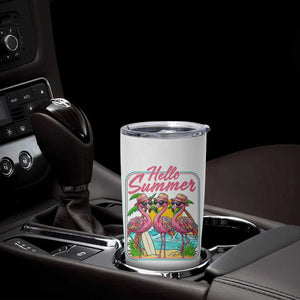 Summer Flamingo Pink Tumbler Cup Tropical Palm Tree Beach Vacation TS14 Print Your Wear