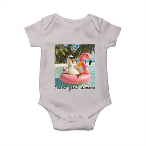 Feral Girl Summer Baby Onesie Silly Goose Summer Beach Meme TS14 Ice Gray Print Your Wear