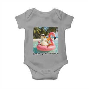 Feral Girl Summer Baby Onesie Silly Goose Summer Beach Meme TS14 Sport Gray Print Your Wear