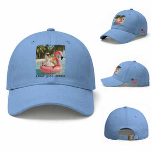 Feral Girl Summer Baseball Cap Silly Goose Summer Beach Meme TS14 Baseball Cap Universal Fit Light Blue Print Your Wear