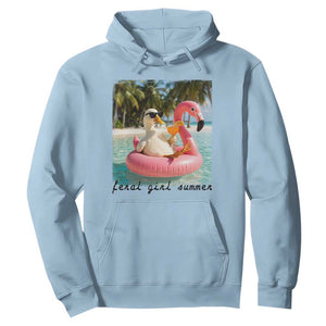 Feral Girl Summer Hoodie Silly Goose Summer Beach Meme TS14 Light Blue Print Your Wear
