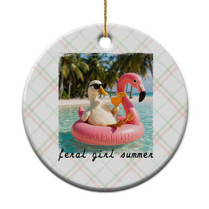 Feral Girl Summer Ceramic Ornament Silly Goose Summer Beach Meme TS14 1pc Christmas Plaid Print Your Wear