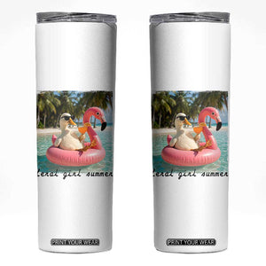 Feral Girl Summer Skinny Tumbler Silly Goose Summer Beach Meme TS14 White Print Your Wear