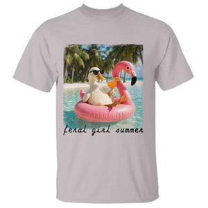 Feral Girl Summer T Shirt Silly Goose Summer Beach Meme TS14 Ice Gray Print Your Wear