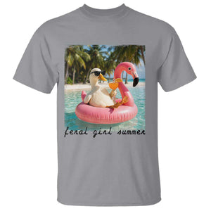 Feral Girl Summer T Shirt Silly Goose Summer Beach Meme TS14 Sport Gray Print Your Wear