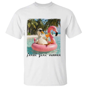 Feral Girl Summer T Shirt Silly Goose Summer Beach Meme TS14 White Print Your Wear