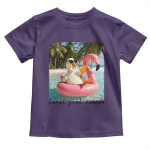 Feral Girl Summer Toddler T Shirt Silly Goose Summer Beach Meme TS14 Purple Print Your Wear