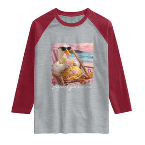 Pregnant Girl Summer Raglan Shirt Silly Goose Mom Baby Announcement TS14 Heather Gray Heather Red Print Your Wear