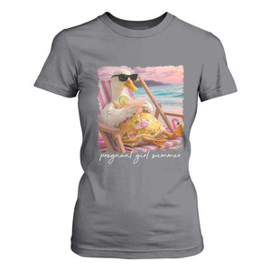 Pregnant Girl Summer T Shirt For Women Silly Goose Mom Baby Announcement TS14 Charcoal Print Your Wear