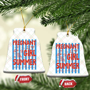Pregnant Girl Summer Ceramic Ornament Funny Beach Pregnancy Announcement TS14 Print Your Wear