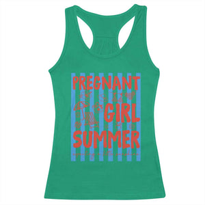 Pregnant Girl Summer Racerback Tank Top Funny Beach Pregnancy Announcement TS14 Irish Green Print Your Wear