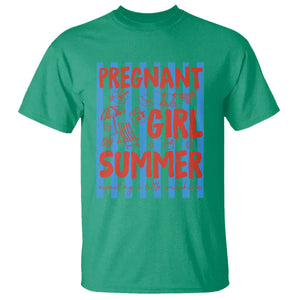 Pregnant Girl Summer T Shirt Funny Beach Pregnancy Announcement TS14 Irish Green Print Your Wear