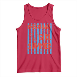 Pregnant Girl Summer Tank Top Funny Beach Pregnancy Announcement TS14 Red Print Your Wear
