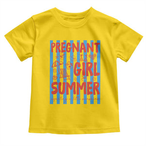 Pregnant Girl Summer Toddler T Shirt Funny Beach Pregnancy Announcement TS14 Daisy Print Your Wear