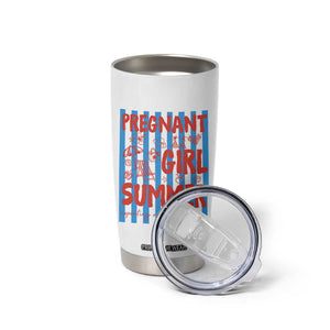Pregnant Girl Summer Tumbler Cup Funny Beach Pregnancy Announcement TS14 Print Your Wear