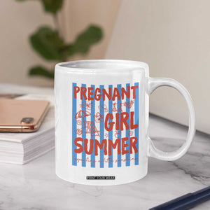 Pregnant Girl Summer Coffee Mug Funny Beach Pregnancy Announcement TS14 Print Your Wear