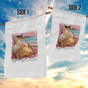Pregnant Girl Summer Goose Mom Garden Flag Funny Pregnancy Announcement TS14 Print Your Wear
