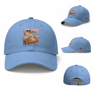 Pregnant Girl Summer Goose Mom Baseball Cap Funny Pregnancy Announcement TS14 Baseball Cap Universal Fit Light Blue Print Your Wear
