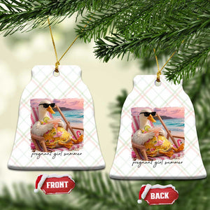 Pregnant Girl Summer Goose Mom Ceramic Ornament Funny Pregnancy Announcement TS14 Print Your Wear